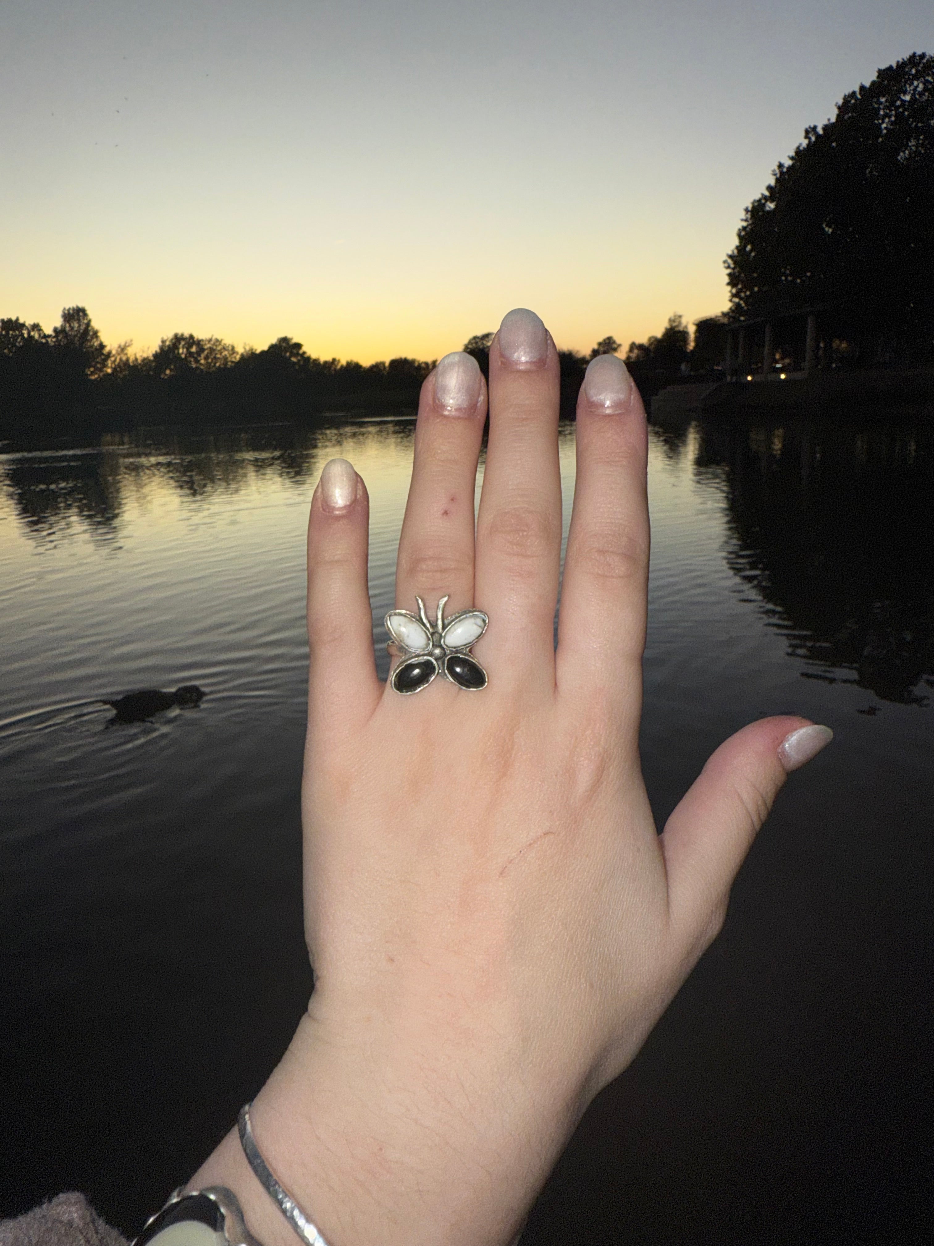 Turquoise Flutter Ring