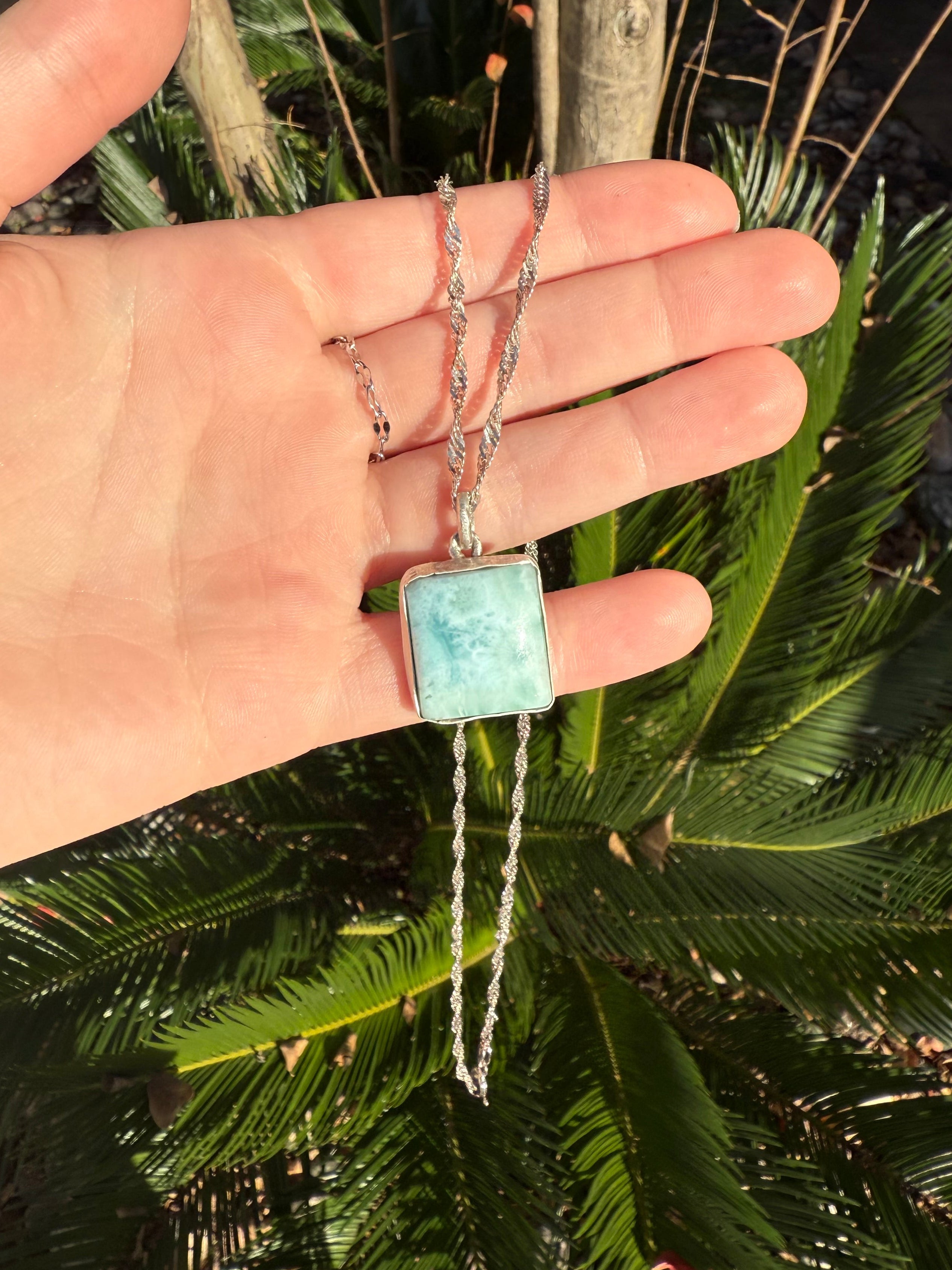 Baby Blue Charm Necklace