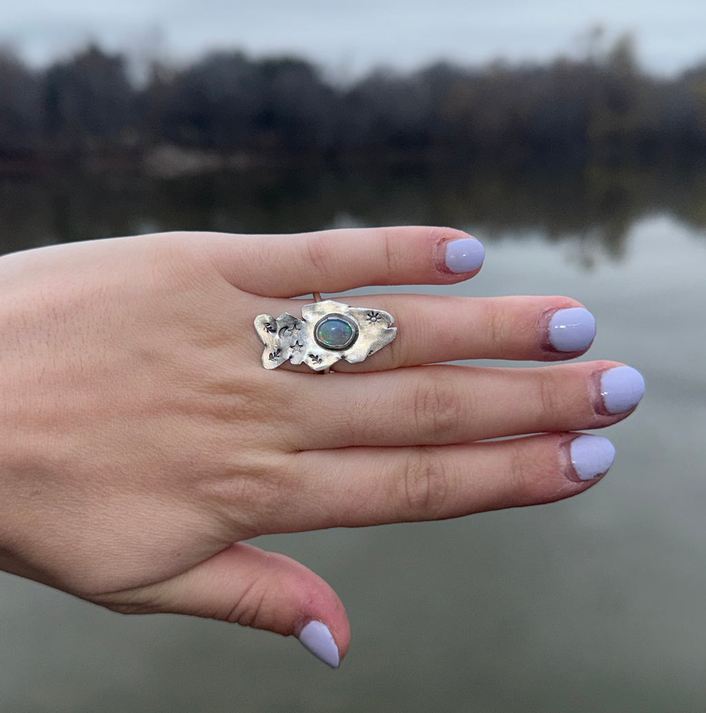 Opal Guppy Ring