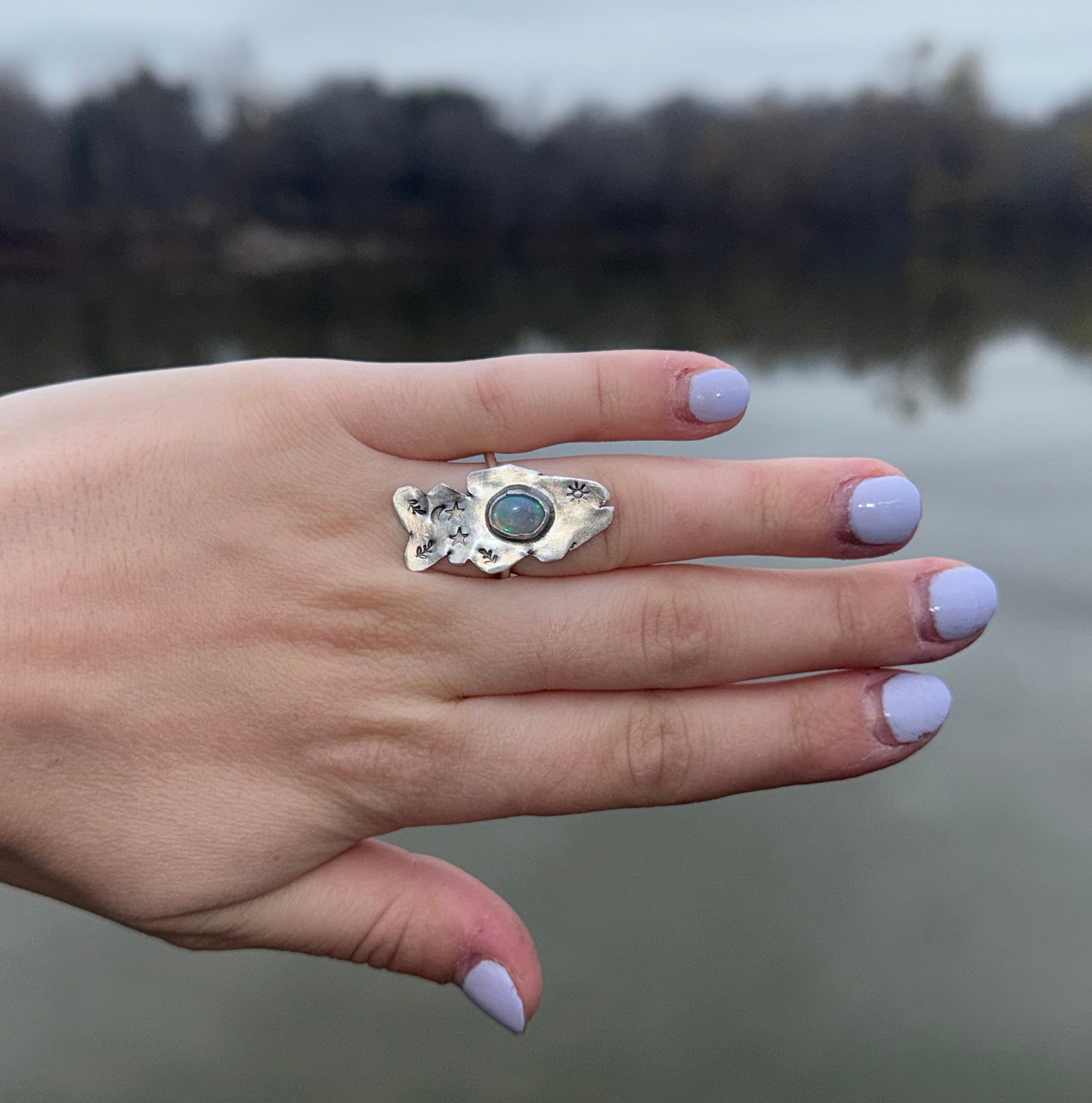 Opal Guppy Ring