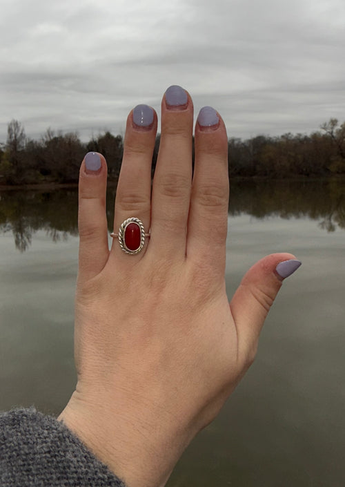 Carnelian Flame Ring