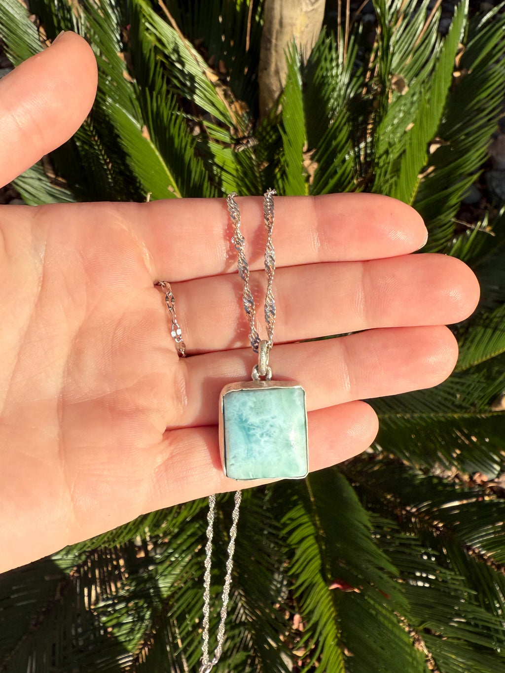 Baby Blue Charm Necklace