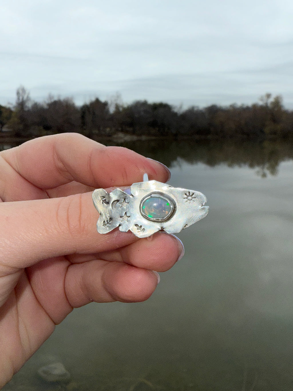 Opal Guppy Ring