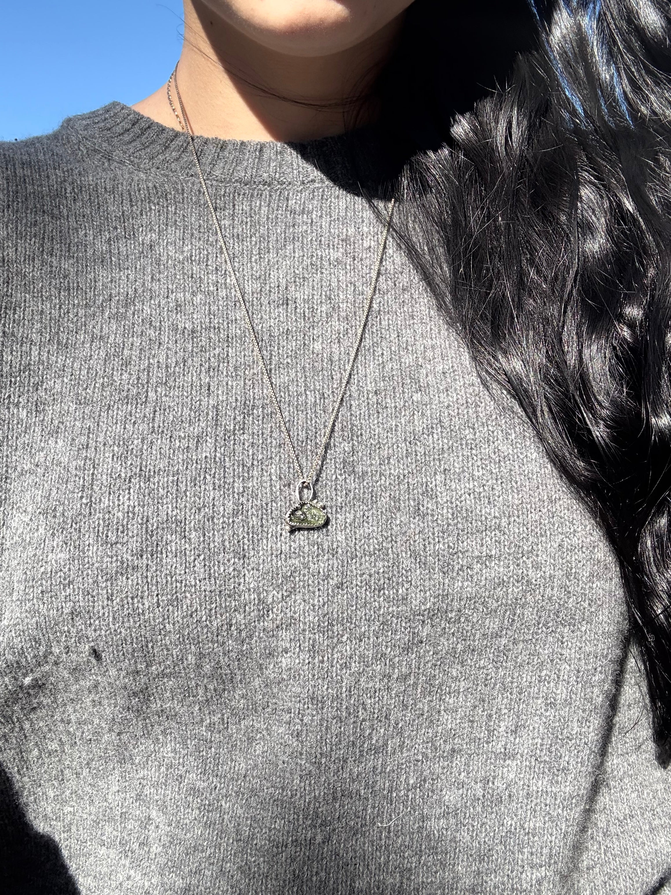 Moldavite Comet Necklace