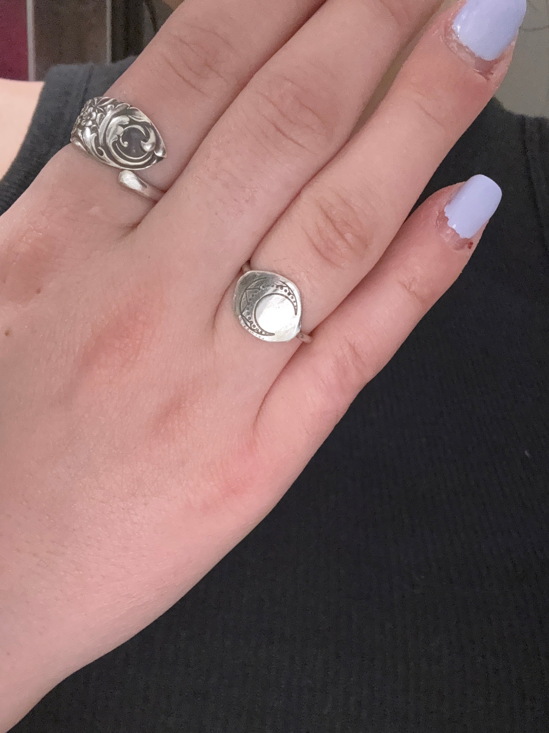 Silver Crescent Ring!