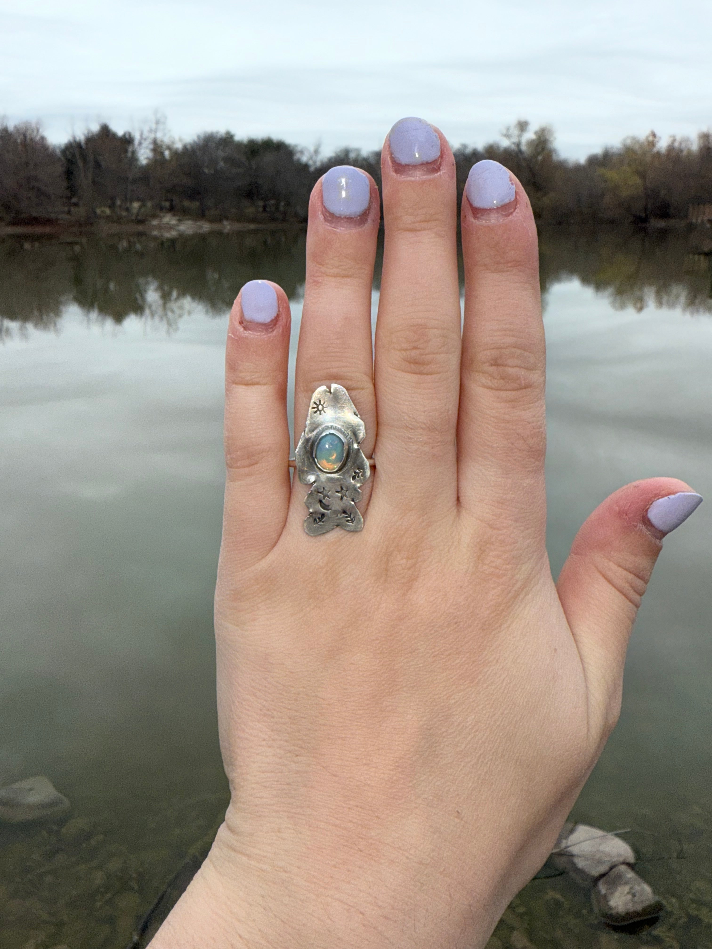 Opal Guppy Ring