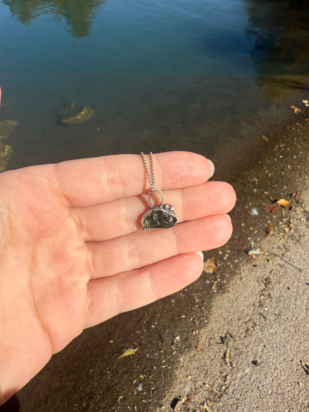 Moldavite Comet Necklace