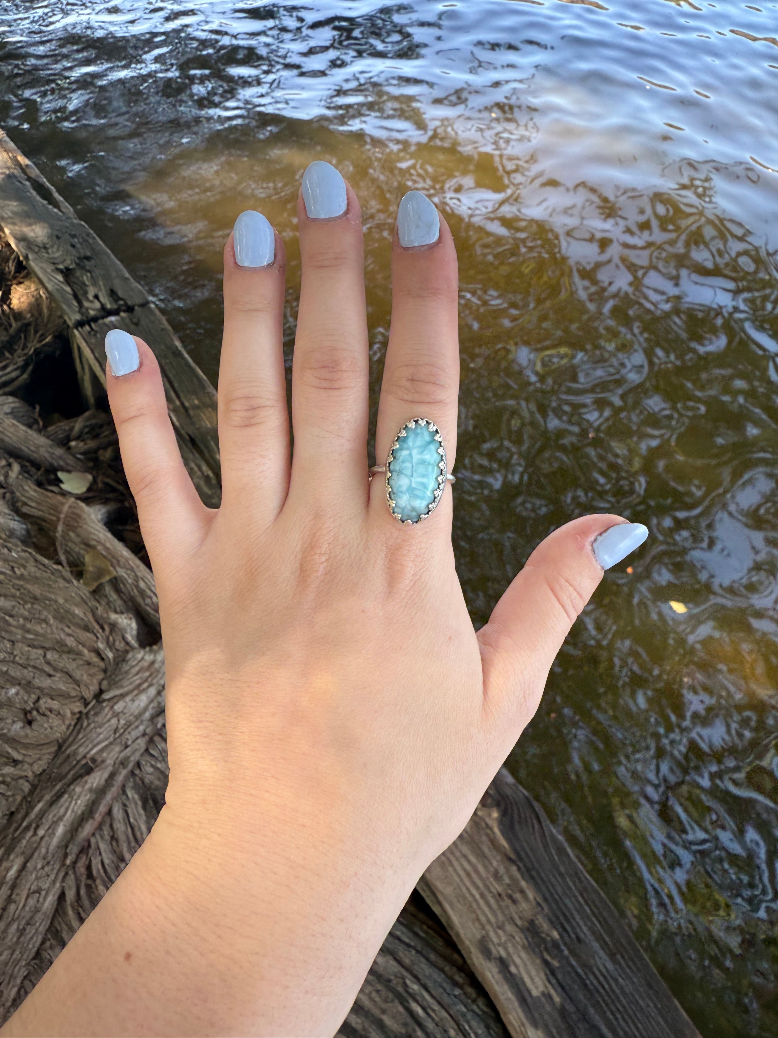 Larimar Marquise Queen of Hearts Ring!
